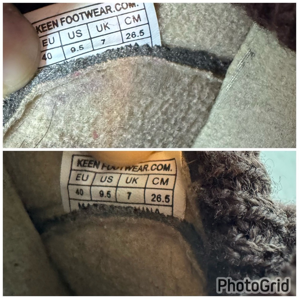 Keen Shay Ankle Boots Womens Size 9.5 Brown Suede Knit Cuff Boho Booties Winter - Picture 4 of 14